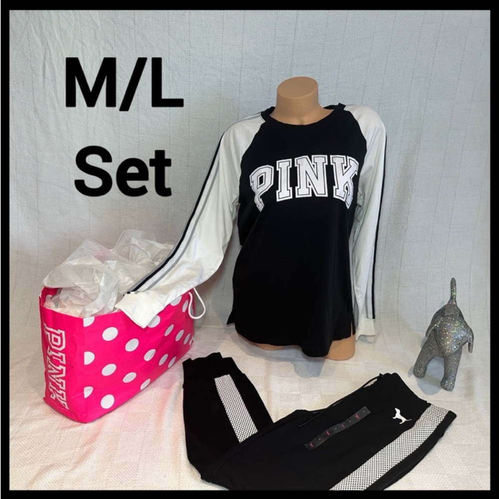 NWT VS PINK M/L SET - Picture 1 of 7